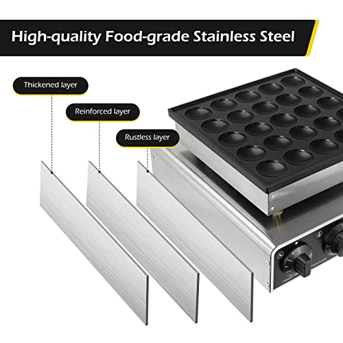 Dutch Pancake Maker Electric Mini Pancake Iron Muffin Machine 25pcs Non-stick Dorayaki Maker 110V Commercial Home Kitchen Dutch Pancakes Machine For Baking Crepes, Muffins, Dutch Pancakes 7 Dutch Pancake Maker Electric Mini Pancake Iron Muffin Machine 25pcs Non-stick Dorayaki Maker 110V Commercial Home Kitchen Dutch Pancakes Machine For Baking Crepes, Muffins, Dutch Pancakes - Image 5