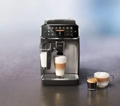 HILIPS 4300 Series Fully Automatic Espresso Machine - LatteGo Milk Frother, 8 Coffee Varieties, Intuitive Touch Display, Black, (EP4347/94) -KitchenAid Shop 41vg1yYeHnL