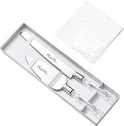 Set Of 3 Wedding Cake Cutting-Mr And Mrs Wedding Cake Knife Cake Pie Pastry Servers And White Lace Handkerchief,Cake Cutter And Server Set Perfect For Wedding,Birthday,Anniversary,Parties And Events -KitchenAid Shop 41vguNP7bQL. AC