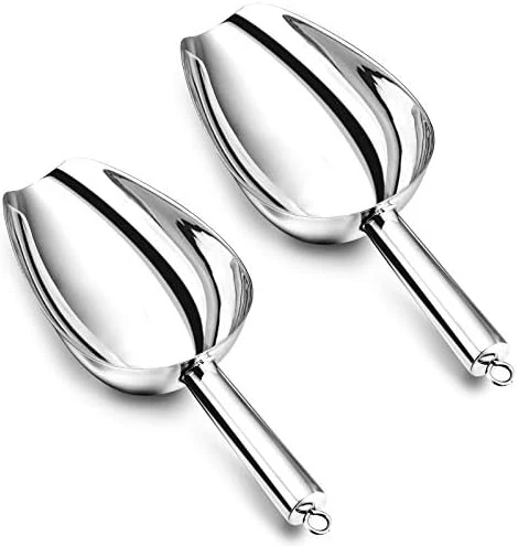 8 Ounce Ice Scoop Set Of 2, E-far Stainless Steel Scoops For Ice Cube/Candy/Flour/Sugar, Metal Utility Scoops For Party, Baking, Kitchen Pantry, Rust Free & Dishwasher Safe 12 8 Ounce Ice Scoop Set Of 2, E-far Stainless Steel Scoops For Ice Cube/Candy/Flour/Sugar, Metal Utility Scoops For Party, Baking, Kitchen Pantry, Rust Free & Dishwasher Safe - Image 10