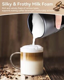 Milk Frother, Electric Milk Steamer (4-in-1) - Automatic Hot & Cold Foam Maker And Milk Warmer For Latte, Cappuccino, Macchiato, Iced Coffee, Touch Control Silent Operation & Easy To Clean -KitchenAid Shop 41vtL7IY1BL