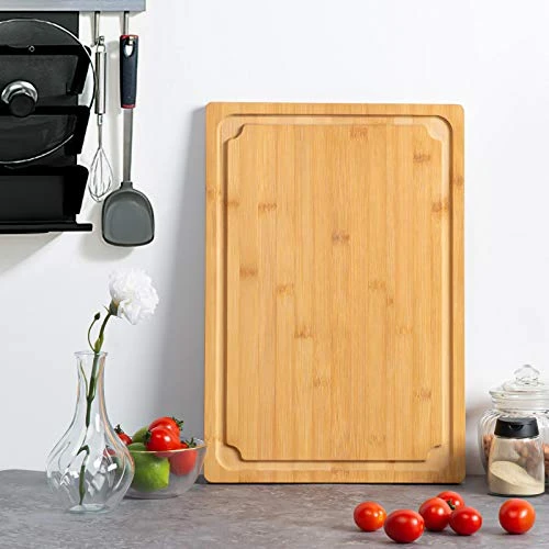 Xtra Large Cutting Board, 17.6" Bamboo Cutting Boards For Kitchen With Juice Groove And Handles Kitchen Chopping Board For Meat Cheese Board Heavy Duty Serving Tray, XL, Empune 9 Xtra Large Cutting Board, 17.6" Bamboo Cutting Boards For Kitchen With Juice Groove And Handles Kitchen Chopping Board For Meat Cheese Board Heavy Duty Serving Tray, XL, Empune - Image 7