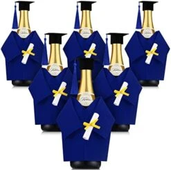 6 Pieces Graduation Wine Coat Bottle Covers Sets, Felt Graduation Gown And Bottle Toppers Doctoral Cap With Tassels Suit For Wine Or Champagne Bottle, Wine Gift Bags For Graduation Party Decor (Black) 20 6 Pieces Graduation Wine Coat Bottle Covers Sets, Felt Graduation Gown And Bottle Toppers Doctoral Cap With Tassels Suit For Wine Or Champagne Bottle, Wine Gift Bags For Graduation Party Decor (Black) -KitchenAid Shop 41vywI66FL. AC