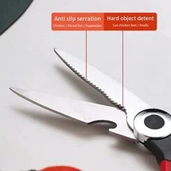 Kitchen Scissors Heavy Duty 2 Pieces, Stainless Steel Sharp Cooking Shears With Cover, Multipurpose Cooking Scissors For Meat Chicken Bone Veg Poultry Fish. Dishwasher Safe Food Scissors -KitchenAid Shop 41w0ZpMqPNL