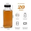 12 Oz Glass Juice Bottles, WERTIOO 20 Pack Glass Water Bottles With Caps Square Vintage Drink Bottles With Labels And Brush For Storage Juicing, Milk, Tea, Kombucha -KitchenAid Shop 41w4xQU49yL