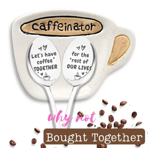 Edding Anniversary Gifts For Couple, 2 Pcs Personalized Coffee Spoon Couple Gifts - Engagement Gifts For Fiancee Fiance, Bridal Shower Gifts For Bride - Christmas Coffee Lovers Gifts For Her Him 6 Edding Anniversary Gifts For Couple, 2 Pcs Personalized Coffee Spoon Couple Gifts - Engagement Gifts For Fiancee Fiance, Bridal Shower Gifts For Bride - Christmas Coffee Lovers Gifts For Her Him - Image 4