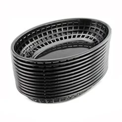 Plastic Oval Fast Food Baskets Fryer Basket For Party,Set Of 12 (Black) (Black) -KitchenAid Shop 41wA0z4lqDS