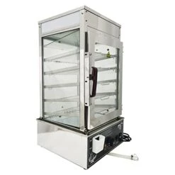 Bun Steamer Electric Food Display Automatic Temperature Control 5 Layers Display 110v