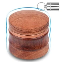 Wooden Spice Grinder, 2.5 Inch, Rose Gold