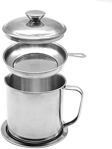 Bacon Grease Container,Kitchen Oil Container Can With Strainer And Anti-slip Coaster Tray For Store Meat Frying Oil And Cooking Grease Storage 11 Bacon Grease Container,Kitchen Oil Container Can With Strainer And Anti-slip Coaster Tray For Store Meat Frying Oil And Cooking Grease Storage - Image 9