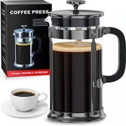 Press French Press Coffee Maker With 2 Extra Screens, 34oz, French Press Stainless Steel 304 Grade, Easy Disassemble Design Double Filter, Thick Heat Resistant Glass Pot (Copper) -KitchenAid Shop 41wLIo50qL. AC