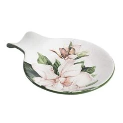 Magnolia Floral Ceramic Spoon Rest, House Warming Gift, Dishwasher Safe -KitchenAid Shop 41wN3YCbXQL