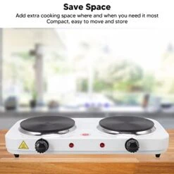 Double Hot Plate Stove, 2000W Overheat Protection US Plug 110V Small Electric Stove For Kitchen For Dormitory 9 Double Hot Plate Stove, 2000W Overheat Protection US Plug 110V Small Electric Stove For Kitchen For Dormitory -KitchenAid Shop 41wOQmZDkFL 1