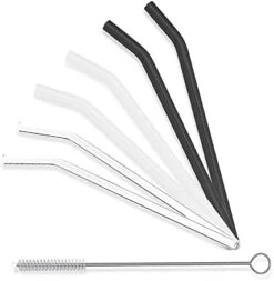 25 Pieces Reusable Plastic Straws. BPA-Free, 9 Inch Long Drinking Transparent Straws Fit For Mason Jar, Yeti Tumbler, Cleaning Brush Included -KitchenAid Shop 41wRLiDt KS. AC