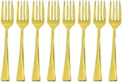 100 Mini Gold Forks 3.75" Tiny Plastic Forks Small Fork, Dessert Fork Or Cocktail Fork Disposable Plastic Forks Mini Taster Forks Or Tasting Forks Pickle Fork Appetizer Forks Gold Plastic Forks -KitchenAid Shop 41wXaiH06jL. AC