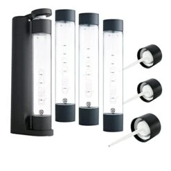 Wenty39 Qarbo Sparkling Water Maker With 4 Bottles, And 3 Aircharge Caps (Black)