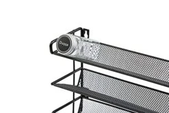 GONGSHI 3 Tier Spice Rack Organizer With 21 Empty Spice Jars, 386 Spice Labels, Chalk Marker And Funnel Set For Countertop Cabinet Pantry Or Wall Door Mount - Black -KitchenAid Shop 41wYga7cMWS