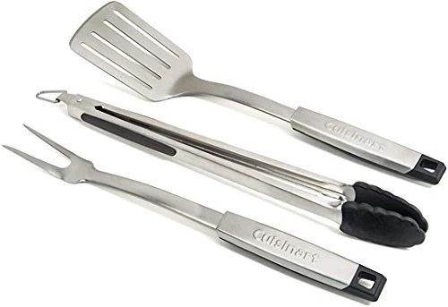 Cuisinart CGS-333 Professional Grill Tool Set (3-Piece),Black And Stainless Steel 3 Cuisinart CGS-333 Professional Grill Tool Set (3-Piece),Black And Stainless Steel