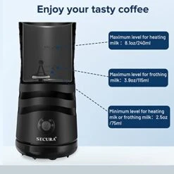 Electric Milk Frother, Automatic Milk Steamer, 4-IN-1 Hot & Cold Foam Maker-8.4oz/240ml Milk Warmer For Latte, Cappuccinos, Macchiato With Silicone Spatula, Silent Operation & Shut-off -KitchenAid Shop 41wguUagJZL