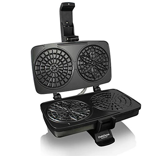 's Choice Pizzelle Maker Toscano PizzellePro Features Nonstick Surface And Even Heating For Two Baked Treats In Seconds, 2-Slice, Silver 3 's Choice Pizzelle Maker Toscano PizzellePro Features Nonstick Surface And Even Heating For Two Baked Treats In Seconds, 2-Slice, Silver