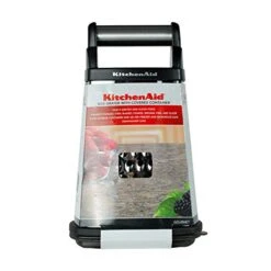 KitchenAid Gourmet 4-Sided Stainless Steel Box Grater With Detachable Storage Container, 10 Inches Tall, Black -KitchenAid Shop 41wmRVovGtL