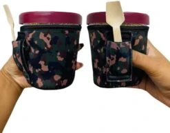 Ice Cream Cooler Sleeve - Neoprene Ice Cream Pint Holder With Handle And Pocket - Tear Resistant Cooler & Container - Machine Washable & Leak Proof Cup Cover For Yogurt & Frozen Desserts -KitchenAid Shop 41wsQxul5fL. AC