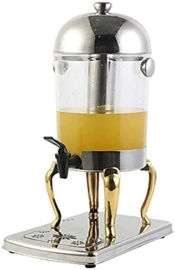 Eer And Beverage Tower Beer Tower Dispenser With Cooler Stainless Steel Large Beverage Dispenser Golden Foot Support Beer Dispenser Bar Club Party Accessory (Color : Silver, Size : 24x36x54cm)