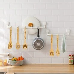 Rooster Wooden Cooking Spoons Set Of 5,Rooster Gift,Chicken Lovers Gifts,Rooster Kitchen Decor,Bamboo Cooking Spoons Farmhouse Housewarming Wedding Mom Cooking Mother's Day Gift Father's Day Gift -KitchenAid Shop 41wxVJzmiTL