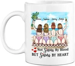 Customized Best Friend Mug For Women, Besties, Soul Sisters Together To Be Sisters By Heart Custom Mug Personalized With Names, Hairstyles, Texts For Friends Birthday Gift Mugs 11oz / 15oz -KitchenAid Shop 41x7rc3oR3L. AC