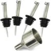 Olive Oil Bottle Pourer Spout Set - Easily Turn Your Bottles Into Dispensers For Liquor, Vinegar, Syrup Or Oils - (4 Spout-L+Funnel) -KitchenAid Shop 41xA7gNmsUL