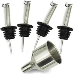 Olive Oil Bottle Pourer Spout Set - Easily Turn Your Bottles Into Dispensers For Liquor, Vinegar, Syrup Or Oils - (4 Spout-L+Funnel) 13 Olive Oil Bottle Pourer Spout Set - Easily Turn Your Bottles Into Dispensers For Liquor, Vinegar, Syrup Or Oils - (4 Spout-L+Funnel) -KitchenAid Shop 41xA7gNmsUL. AC