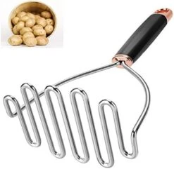 Potato Masher, Potato Masher Stainless Steel, Heavy Duty Mashed Potatoes Masher, Professional Metal Wire Masher Kitchen Tool For Bean, Avocado, Vegetable-10.24 Inch （Silver） -KitchenAid Shop 41xB1ZFIYDL. AC