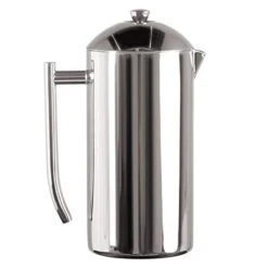 Double-Walled Stainless-Steel French Press Coffee Maker In Frustration Free Packaging, Polished, 17 Ounces