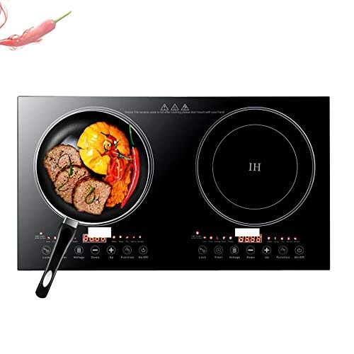 Digital Induction Cooktop,2400W 110V Double Burners Electric Stove, Countertop Burner With Legs, Induction Cooker Vitro Ceramic Glass Black Surface For Cast Iron Pan (1200W+1200W) 6 Digital Induction Cooktop,2400W 110V Double Burners Electric Stove, Countertop Burner With Legs, Induction Cooker Vitro Ceramic Glass Black Surface For Cast Iron Pan (1200W+1200W) - Image 4
