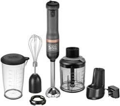 Black & Decker Kitchen Wand Cordless Immersion Blender, 3 In 1 Multi Tool Set, Hand Blender With Charging Dock, Whisk, And Chopper, Red (BCKM1013K06) -KitchenAid Shop 41xQC eCeLL. AC