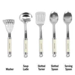 Morphy Richards Accents Tool Set, Stainless Steel, Ivory Cream, 5 Piece 12 Morphy Richards Accents Tool Set, Stainless Steel, Ivory Cream, 5 Piece -KitchenAid Shop 41xUFQb3kvL