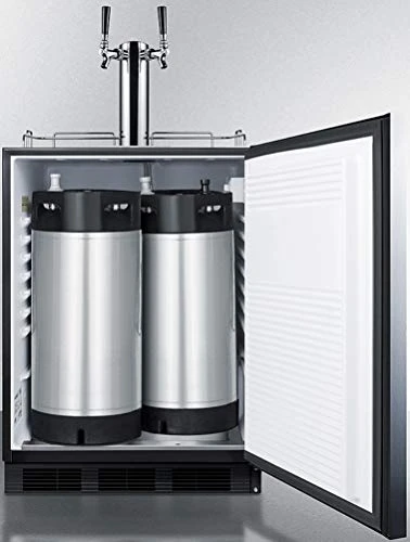 BC58BLBIADACFTWIN Built-In Undercounter ADA Height Commercially Listed Dual Tap Cold Brew Coffee Dispenser With Automatic Defrost, Stainless Steel Wrapped Door And Black Cabinet 5 BC58BLBIADACFTWIN Built-In Undercounter ADA Height Commercially Listed Dual Tap Cold Brew Coffee Dispenser With Automatic Defrost, Stainless Steel Wrapped Door And Black Cabinet - Image 3