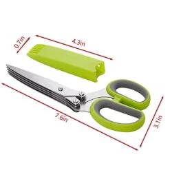 Herb Scissors With 5 Multi Stainless Steel Blades And Safe Cover Kitchen Gadgets Cutter, Kitchen Chopping Shear, Mincer, Sharp Dishwasher Safe Kitchen Gadget, Culinary Cutter -KitchenAid Shop 41xZ6BEU9oL