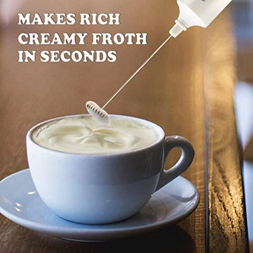 Ilk Frother Handheld Battery Operated, Waterproof Electric Whisk Foam Maker For Coffee, Durable Original Drink Mixer For Latte, Cappuccino, Hot Chocolate, Stainless Steel Frother, 6 Colors (White) 6 Ilk Frother Handheld Battery Operated, Waterproof Electric Whisk Foam Maker For Coffee, Durable Original Drink Mixer For Latte, Cappuccino, Hot Chocolate, Stainless Steel Frother, 6 Colors (White) - Image 4