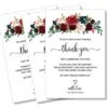 50 Burgundy Marsala Navy Thank You Place Cards, Wedding, Rehearsal Dinner Thank You Table Sign, Menu Place Setting Card Notes, Placement Thank You Note Favors For Family & Guests (50-cards)