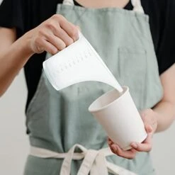 Tofu Funnel Pitcher For Soap Making, Large Capacity Easy Pour Container With Long Spout, Soap Making Supplies, Bakeware Mold, Candle, Microwave Safe, 4 Cups, 32 Ounces, 1000 Ml - Set Of 4 -KitchenAid Shop 41xdvgrTu3L