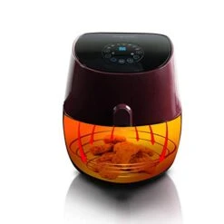 Megachef Airfryer And Multi-Cooker With 7 Pre-Programmed Settings, 3.5 Quart, Burgundy (MCAI-307) -KitchenAid Shop 41xeSJqVzXL