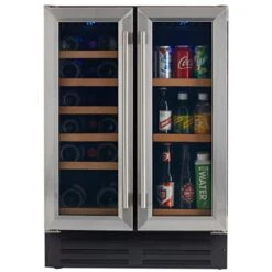 Dual Zone Stainless Steel Under Counter Wine And Beverage Cooler