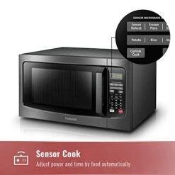 Toshiba AC25CEW-BS Digital Toaster Oven & EM131A5C-BS Microwave Oven With Smart Sensor, Easy Clean Interior, ECO Mode And Sound On/Off, 1.2 Cu.ft, Black Stainless Steel -KitchenAid Shop 41xwqp9aeaL