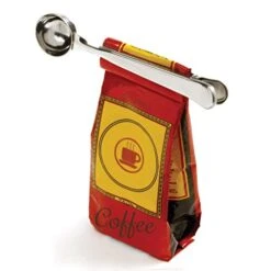 Coffee Scoop With Bag Clip Stainless Steel 1.5 Tbsp 7.5" X 1.5" X .75" -KitchenAid Shop 41y3tt1iFPL