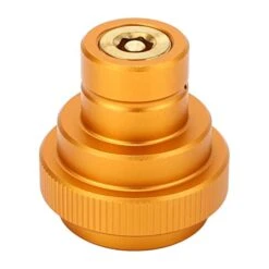 Asixxsix Soda Water Bubbler, Portable TR21-4 Male Thread CO2 Cylinder Quick Adapter, Durable Direct Soda Maker Valve Refill Accessories With 2 Washers For Duo, Terra, Art Soda Machines (Gold Orange)