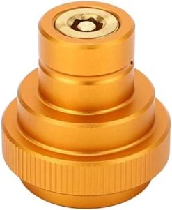 Asixxsix Soda Water Bubbler, Portable TR21-4 Male Thread CO2 Cylinder Quick Adapter, Durable Direct Soda Maker Valve Refill Accessories With 2 Washers For Duo, Terra, Art Soda Machines (Gold Orange) -KitchenAid Shop 41y4R4egAML. AC