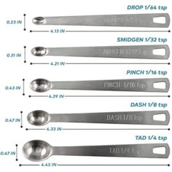 Measuring Spoons Set - Set Of 5 PCS Stainless Steel Mini Measuring Spoons, Teaspoons For Measuring Dry And Liquid Ingredients, Fits In Spice Jars - Tiny Small Measuring Spoons With Hold Ring 11 Measuring Spoons Set - Set Of 5 PCS Stainless Steel Mini Measuring Spoons, Teaspoons For Measuring Dry And Liquid Ingredients, Fits In Spice Jars - Tiny Small Measuring Spoons With Hold Ring -KitchenAid Shop 41y4txN2dCL