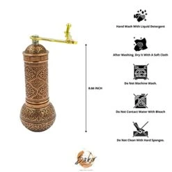 Decorative Coffee Grinder, Antique Refillable Turkish Style Mill With Adjustable Grinder, Manual Coffee Mill With Handle 11 Decorative Coffee Grinder, Antique Refillable Turkish Style Mill With Adjustable Grinder, Manual Coffee Mill With Handle -KitchenAid Shop 41yBStUfkiL