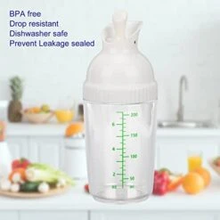 200ml Salad Dressing Shaker, Safe Durable BPA Free Prevent Leakage Drop Resistant PP Salad Dressing Jar With A Lid For Kitchen 144g(White) 13 200ml Salad Dressing Shaker, Safe Durable BPA Free Prevent Leakage Drop Resistant PP Salad Dressing Jar With A Lid For Kitchen 144g(White) -KitchenAid Shop 41yEAByG6DL